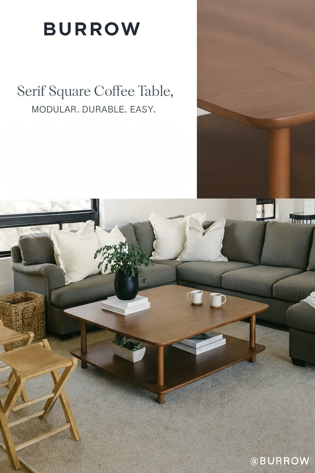 Burrow Serif Square Coffee Table